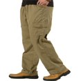 thumbnail image 2 of Mens Loose Cargo Pants Casual Elastic Waist Solid Color Straight Leg Work Pants, 2 of 6
