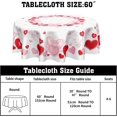 thumbnail image 3 of Valentine''s Day Round Tablecloth 60 Inch Red and Pink Love Hearts Table Cloth Valentines Romantic Polyester Table Cover for Party Kitchen Dining Room Home Decor, 3 of 6
