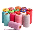 thumbnail image 4 of Aqestyerly 100m Twisted Cord Rope Macrame String Pure Rope Cord for DIY Crafts,Gift Wrapping,Home Décor,Jewelry,Art Handmade Rope HWRETIE, 4 of 9