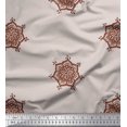 thumbnail image 1 of Soimoi Cotton Voile Fabric Floral Mandala Block Printed Fabric 1 Yard 56 Inch Wide, 1 of 1