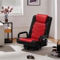 Red Block Computer Chair Yaheetech Swivel Folding Floor Gaming Chair with Armrests and ...