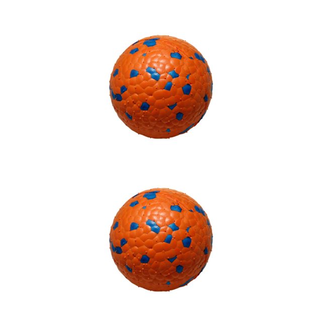Langgg PC Durable Bite Resistant Toy Balls For Dogs ETPU For Long-Lasting Fun With Good Wear Resistance Orange Blue 7cm 2Set