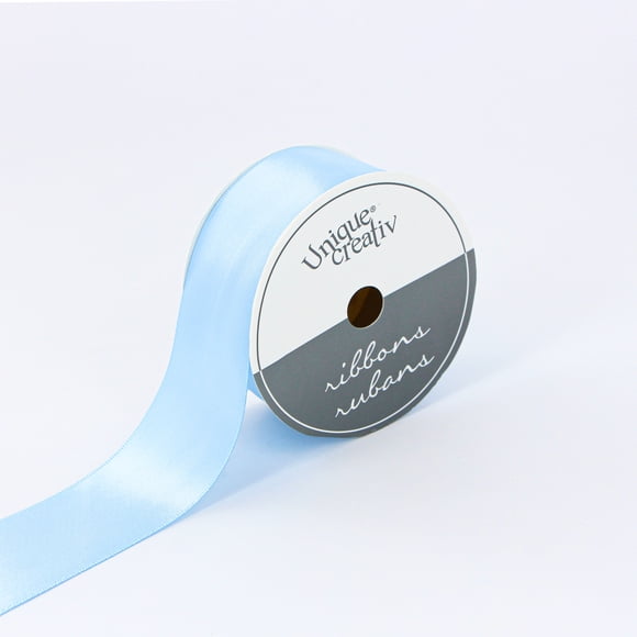 UNIQUE CREATIV Satin Ribbon bleu 38 mm (1.5 in) × 3.65 m (1½ in × 4 yd), 3.66 m (12 ft)