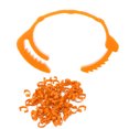 thumbnail image 2 of Chicken Foot Rings, Retractable Six Card Slots 10pcs/set Poultry Leg Bands Safe And Non-  For Poultry For Outdoors For Daily For Home Orange, 2 of 8