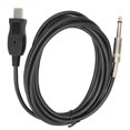 thumbnail image 4 of QIILU USB Guitar Cord,USB Guitar Cable,USB Guitar Cable USB Interface Male To 6.35mm Mono Male Electric Guitar Cable For Instrument Recording Singing /9.8ft, 4 of 8
