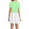 thumbnail image 5 of Womens Casual Color-Blocking Printed Short-Sleeved Round-Neck Dress, 5 of 5