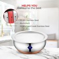 thumbnail image 2 of Silver Stainless Steel Copper Bottom Cookware Handi | Cooking, Serving Pot Pan, Bowl, Handi, Urli 1000ml, 2 of 5
