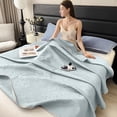 thumbnail image 1 of Comforter Thin Quilt Summer Lightweight Comforter, 100% Washed Cotton, Machine Washable,Soft Comfy Breathable Can Sleep Naked, 1 of 6