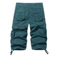 thumbnail image 3 of FAIWAD Men's Casual Elastic Waist Zipper Multi-Pockets Short Pants Drawstring Hem Loose Outdoor Shorts, 3 of 6