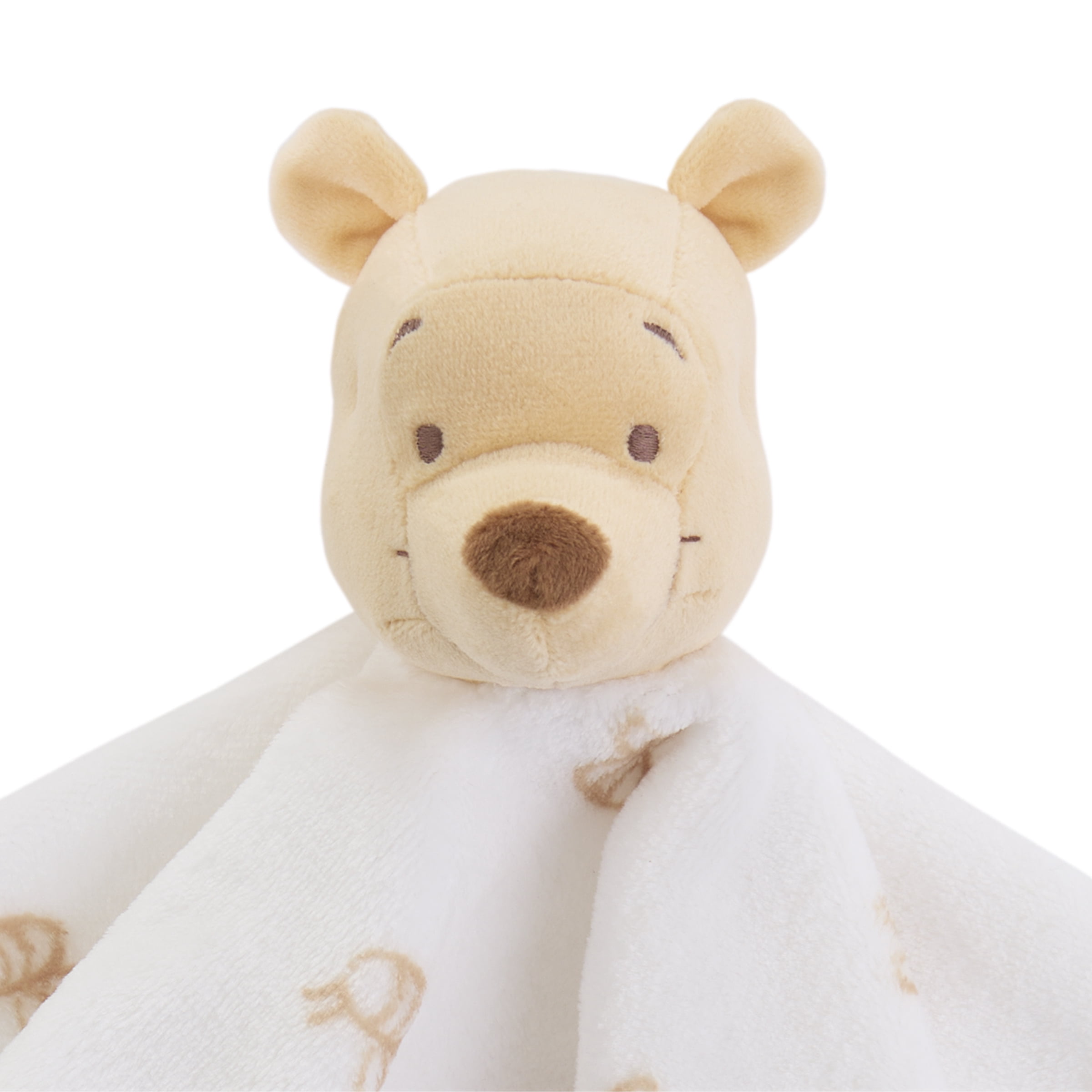 Winnie l'Ourson Couverture de Sécurité en Peluche, Nourrisson Unisexe, Ivoire et Or