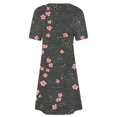 thumbnail image 5 of Ovzne Robes d'Été pour Femmes Robe de Plage Mode pour Femmes Robe à Col Rond à Manches Courtes Imprimée Robe Chandail Robe Grande Taille à Manches Courtes Liquidation, 5 of 5