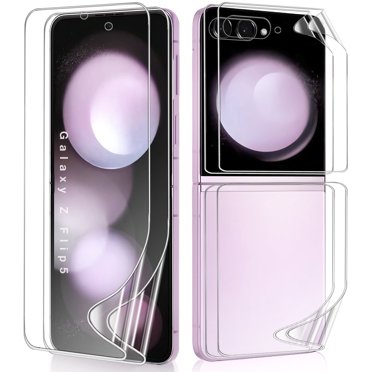Zonyee 2 Sets Screen Protector for Samsung Galaxy Z Flip 5 - 6.7", Front/Back Full Coverage Soft Protective Film, Premium Folding,HD Clear Scratch Resistant