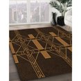 thumbnail image 3 of Ahgly Company Tapis Rond Lavable en Machine Intérieur Transitionnel Brun Selle, 7 Pieds Rond, 3 of 7