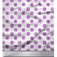 thumbnail image 1 of Soimoi Poly Georgette Fabric Dot & Snow Flakes Floral Decor Fabric Printed Yard 42 Inch Wide, 1 of 5
