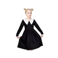 thumbnail image 2 of Robe Fille Col Noir Blanc Uniforme Scolaire Quotidien Coton Confortable 7 Ans, 2 of 8