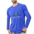 thumbnail image 1 of Pyjamas de Noël pour Hommes Pyjamas de Sport et D\'entraînement Physique pour Hommes T-Shirt Imprimé de Noël à Manches Longues et Col Rond pour Hommes, 1 of 4