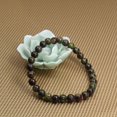 thumbnail image 3 of Bracelet Extensible Unisexe en Perles Rondes de 6 mm en Jaspe de Sang de Dragon Naturel de Qualité A 7 Pouces, 3 of 5