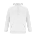 thumbnail image 3 of Pisexur Chandails en Molleton pour Hommes Couleur Unie à Capuche avec Cordon de Serrage Col Rond Manches Longues Mode Décontractée Ample Chandail avec Poche, 3 of 5