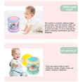 thumbnail image 3 of Blue Electronic Drum Instrument With Pulley Base Musical Toy For 1 2 3 Year Olds Sensory Stimulation, 3 of 5