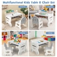 thumbnail image 4 of Costway Kids Drawing Table & Chair Set for Reading Playing with Pens & Blackboard Eraser, 4 of 10