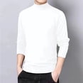 thumbnail image 4 of Jalioing Long Sleeve Mock Neck Shirt for Men Fall Casual Solid Color Pullover Tee Soft Basic Undershirts Tops, 4 of 5