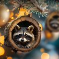 thumbnail image 1 of Boovnll Christmas Tree Decorations, Christmas Animalss Ornaments Owls Raccoons Christmas Decorations Christmas Tree Pendants 2D Flat Printing Acrylic Small Pendants, Christmas Decorations, 1 of 5