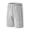 thumbnail image 3 of Amzcrzy Mens Shorts Cargo Shorts for Men Shorts for Men Man Solid-Color Casual Large-Pocket Button Drawstring Elastic-Waist Shorts Cargo Pants Half Shorts Pants Mens Cargo Shorts Mens Shorts Casual, 3 of 7