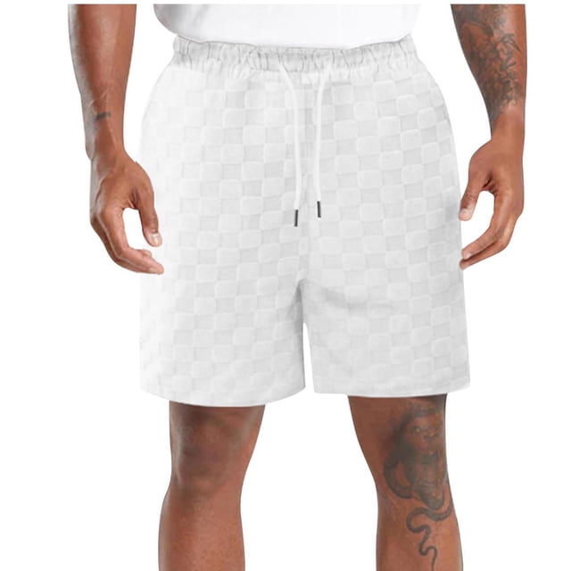Diufon Men's Athletic Shorts Drawstring Waisted Outdoor Sport Shorts Spring Summer Hiking Shorts with Pockets