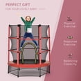 thumbnail image 4 of Outsunny Trampoline pour Enfants avec Enceinte pour 3 à 6 Ans, Rouge, 4 of 10