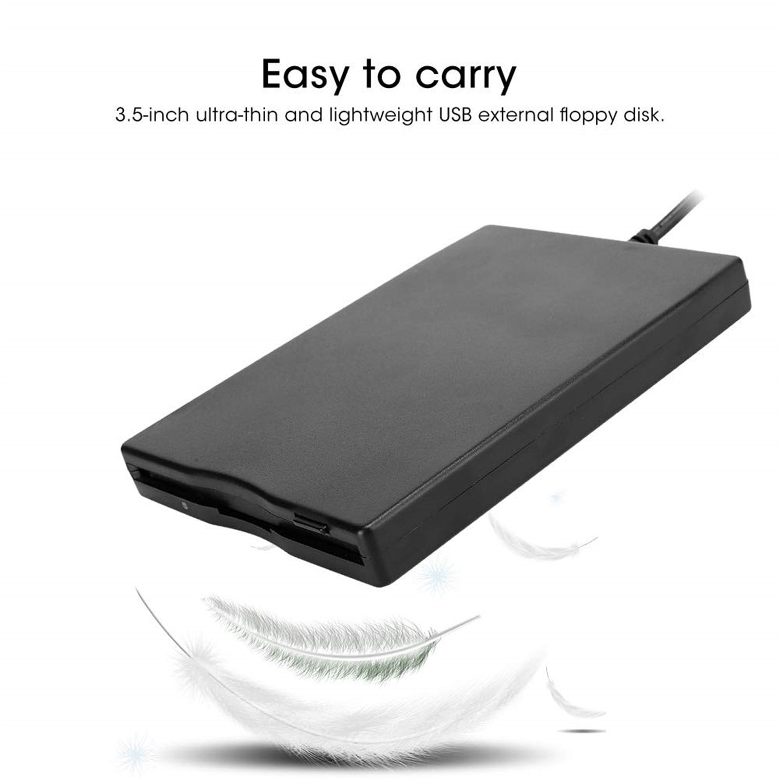 WIFKLSIIPG Floppy Disk Reader 3.5 Inch External USB Floppy Disk Drive Floppy Disc Reader Portable Floppy Disc Drive for Laptop Desktop PC Compatible with Windows 2000/XP//ME//7