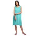 thumbnail image 1 of Moomaya Robe de Nuit Trapèze Unie Sans Manches pour Femme en Coton, 1 of 6