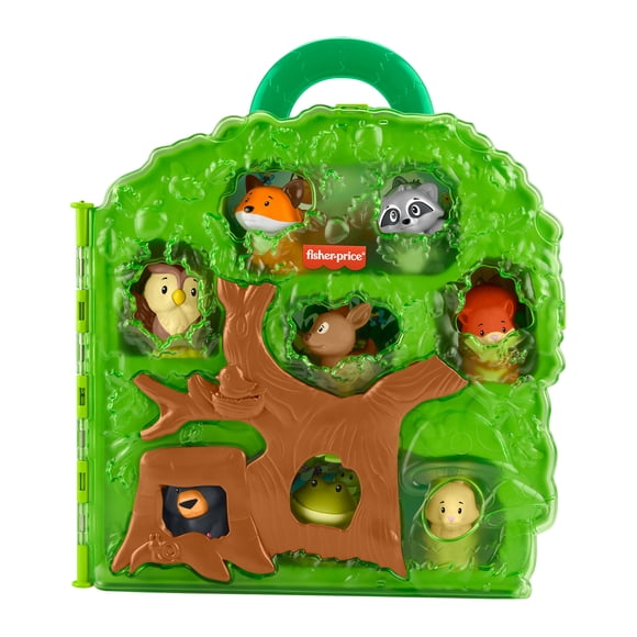 Fisher-Price Little People Mallette Les Amis de la Forêt, 9 éléments