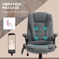 thumbnail image 4 of Vinsetto Massage Office Chair with 6-Point Vibration, Grey, 4 of 10