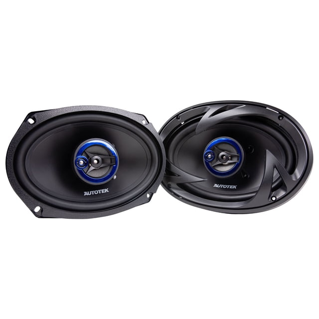 Autotek Street Machine Haut-Parleurs Coaxiaux Universels Audio de Voiture 3 Voies 6x9 Po, Paire