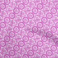 thumbnail image 1 of oneOone Velvet Pink Fabric Asian Block Craft Projects Decor Fabric Printed By The Yard 58 Inch Wide, 1 of 4
