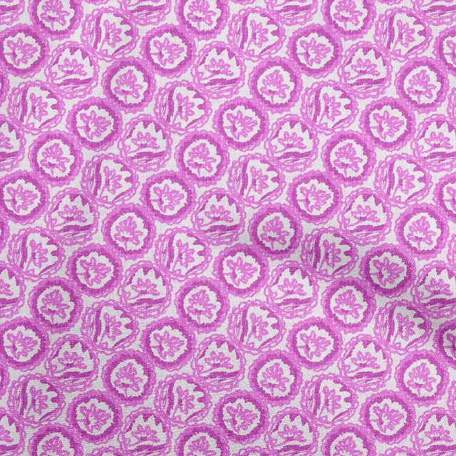 oneOone Velvet Pink Fabric Asian Block Craft Projects Decor Fabric Printed By The Yard 58 Inch Wide