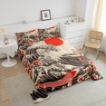 thumbnail image 4 of Erosebridal Cartoon Goldfish Bedding King Comforter Set, Tokyo Style Down Comforter, Sea Waves Decor, Reversible 3 Pieces, 4 of 8