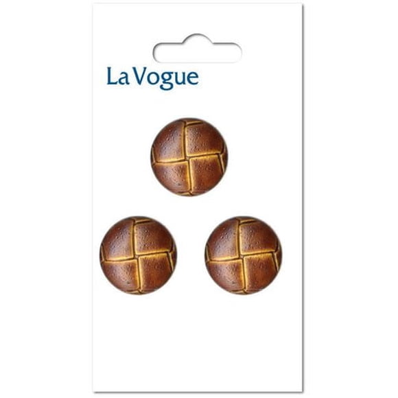 LA VOGUE Shank Button - 20 mm (0.79 in), Brown