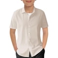 thumbnail image 1 of Kids Summer Casual Beach Shirt - Button Down, Gradient Design, Unisex, Perfect for 5-14 Years Old, 1 of 5