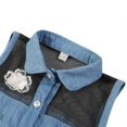 thumbnail image 3 of Été Enfants Bébé Fille Tenues Denim Sans Manches Tutu Robe Bambin Filles Partie Fleur Tulle Taille Robes 2-8Y, 3 of 5