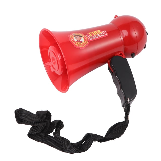 CIMAXIC Mégaphone Jouet Mégaphone de Police Jouet en Rouge, Fabriqué en Matériau ABS durable, Doté d'Une Poignée Pliable, d'Un microphone Multifonction et d'Une Sangle Noire. Idéal pour les Activités de Jeu de Rôle, de cosplay et d'Électronique Éducative des Enfants, Il Sert d'Amplificateur Vocal et de Jouet Interactif. Dimensions Sont 6.1 x 3.86 x 6.3 Pouces.