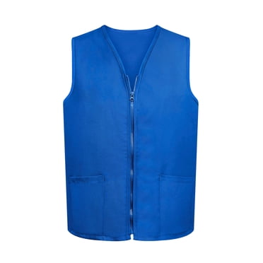 TOPTIE Adult Volunteer Work Vest Event Supermarket Apron Vests - Blue