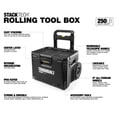 thumbnail image 2 of ToughBuilt Portable 2-in-1 Rolling Tool Box, Wheels & Stackable Design, Black, 2 of 12
