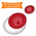 thumbnail image 4 of Unique Bargains Passoire Évier en Silicone, 2Pack Cuisine Évier Vidange Passoire Bouchon, 4.7' Rouge, 4 of 6