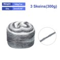 thumbnail image 2 of Unique Bargains Gradient Cake Cotton Acrylic Wool Mixed Dark Blue Yarn, 300g, 3 Pack, 2 of 8