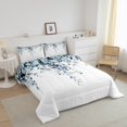 thumbnail image 3 of Erosebridal Ensemble de Literie Chic Feuille, Couette Simple Botanique Tropicale, Décor Eucalyptus, Microfibre 2 Pcs, 3 of 8