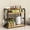 Khaki #2, variant on Kitchen Countertop Storage Rack | Two Tier Metal and Wood Organizer for Spices and Cans | Sturdy Shelf with Anti-Slip Base for Kitchen Counter Organization