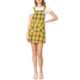 thumbnail image 2 of INSPIRE CHIC Women's Adjustable Strap Plaid Suspender Overall Dress, 2 of 6