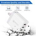 thumbnail image 4 of Chargeur Mural USB 3.0 à Charge Rapide, Adaptateur d'Alimentation Chargeur USB 3.0 QC 30W Portable, 4 of 5