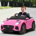 thumbnail image 3 of Costway 12V Jaguar F-Type SVR Licensed Kids Ride On Car w/ MP3 & Lights Pink, 3 of 10